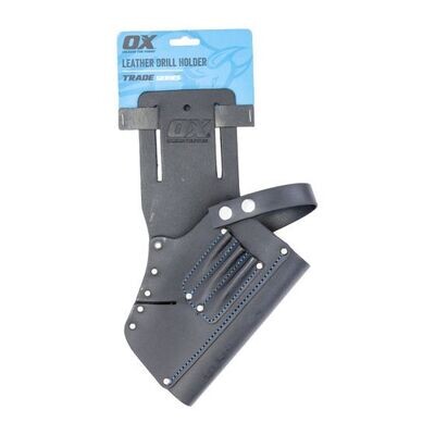 OX Trade Black Leather Drill Holder