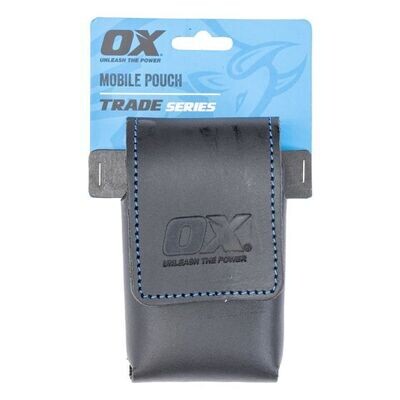 OX Trade Black Leather Mobile Phone Holder L