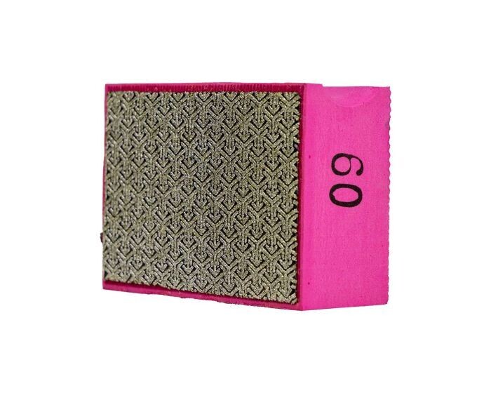 OX Diamond Hand Polishing Pads- 60 grit (pink)