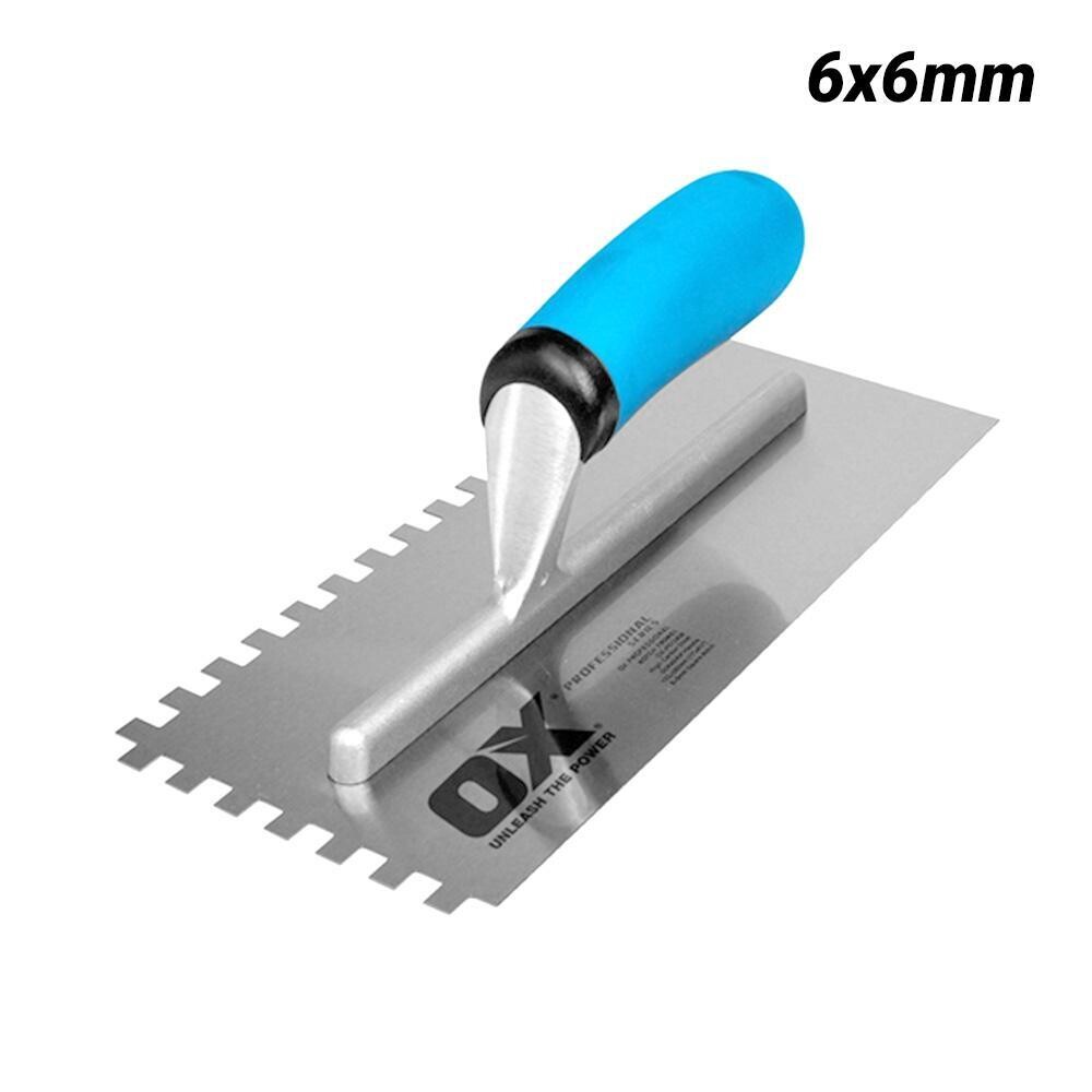 Ox Professional 6x6 Notch Trowel