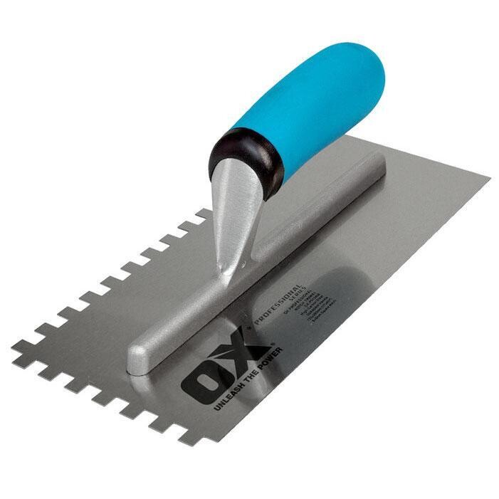 OX Professional 8x8 Notch Trowel