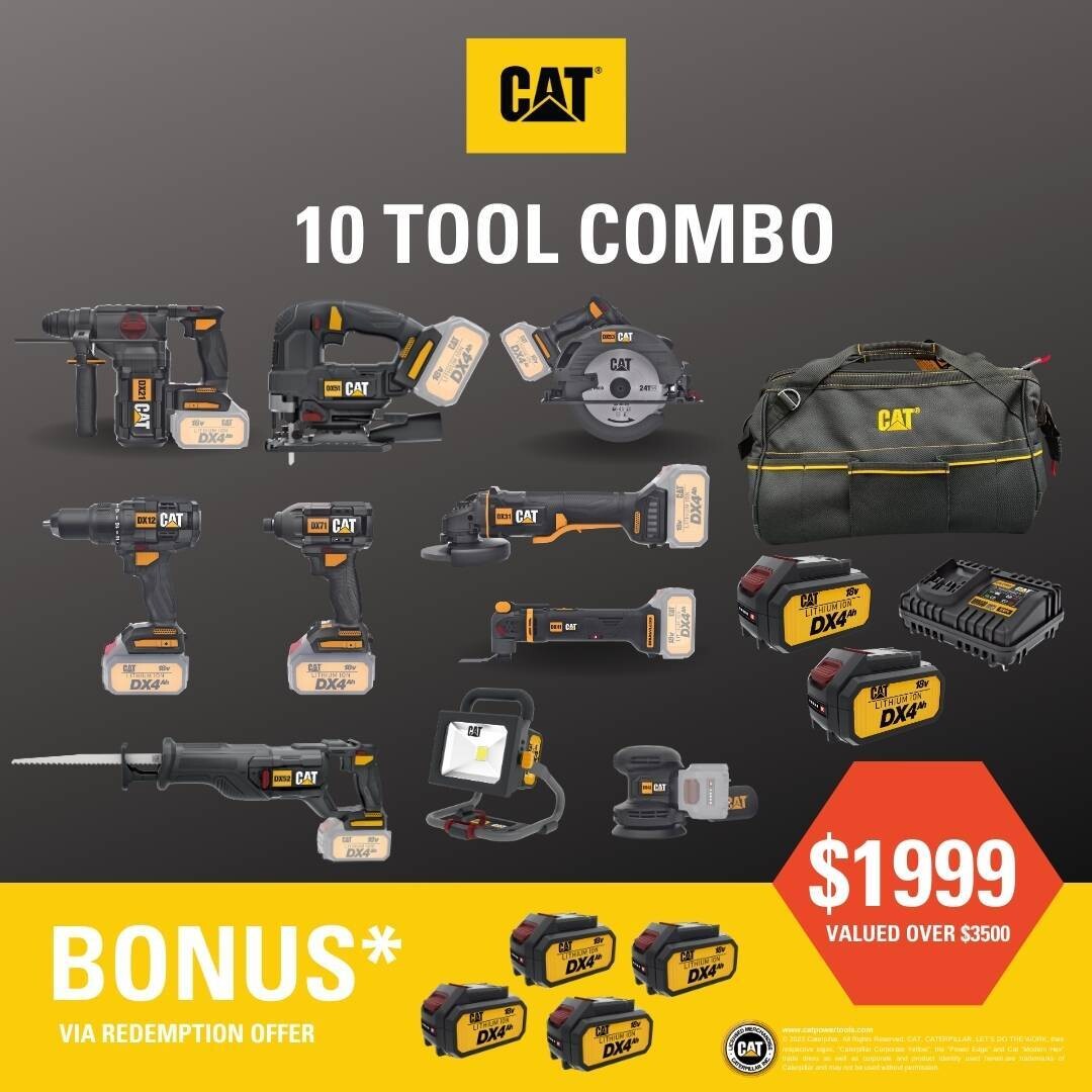 CAT 10 PIECE TOOL COMBO KIT #10