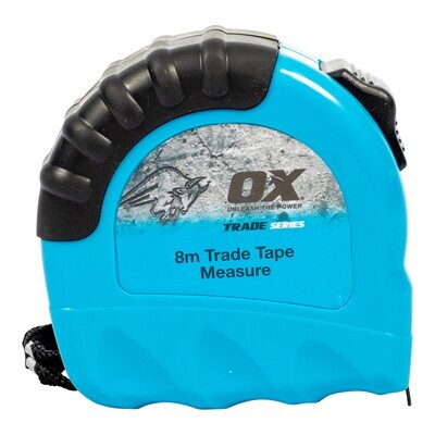 OX TRADE DURAGRIP TAPE MEASURE - 8m