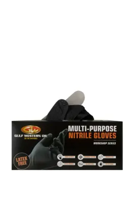 Gulf Western Gloves Disposable Black M - L Box100 Gulf Western Gloves Disposable Black M - L Box100