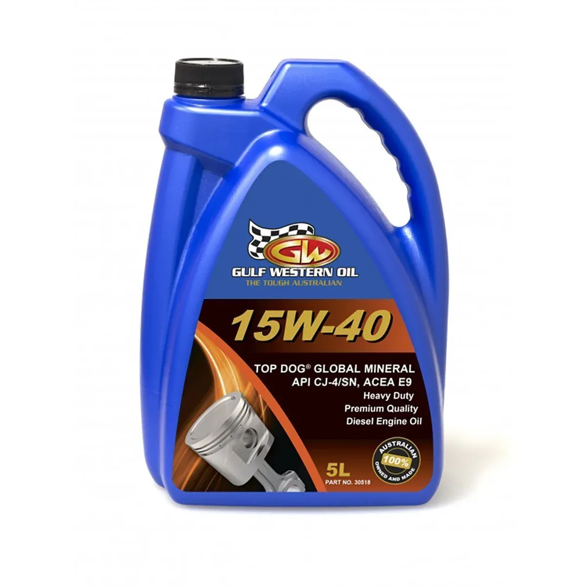 Gulf Western Top Dog Global Mineral 15W-40 CJ4/SN 5L