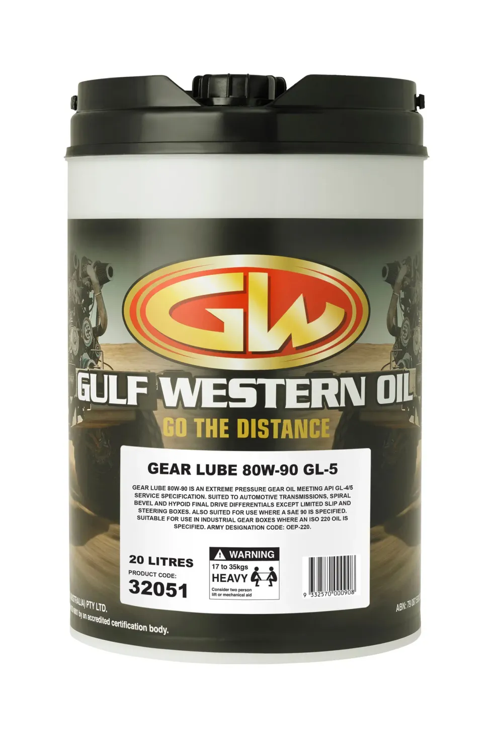 Gulf Western Gear Lube SAE 80W90 20LT