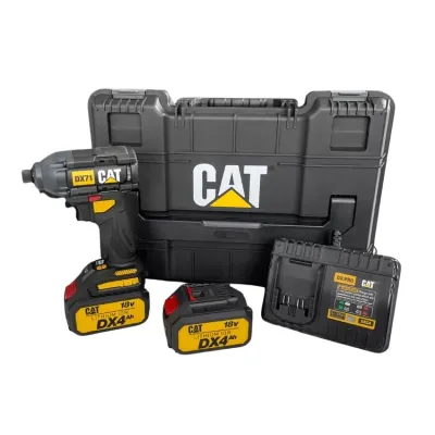 CAT-DX71.2 BRUSHLESS 18V IMPACT DRIVER SET- 2 x 4A BATTERY - 1 x QUICK CHARGER - 1 x CASE