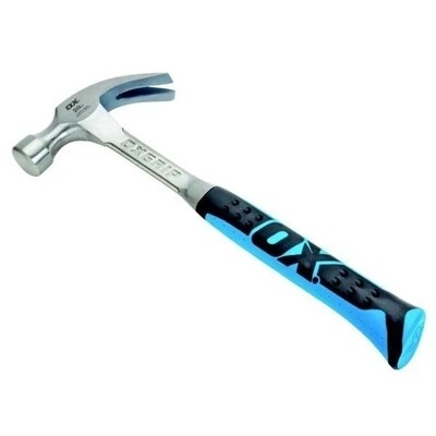 OX 24oz One Piece Steel Claw Hammer - OXGRIP Handle