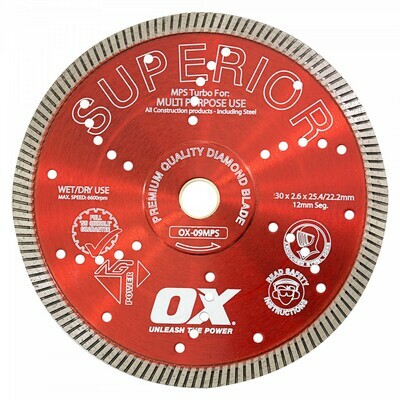 OX Pro MPS Turbo Diamond Blade 5"/125mm