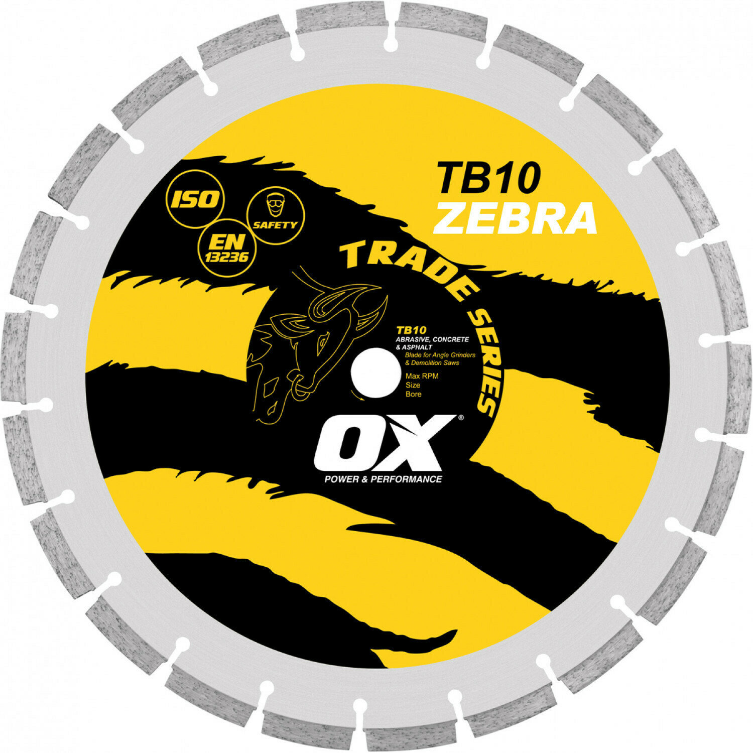 OX Trade 14" Segmented Diamond Blade - Abrasive