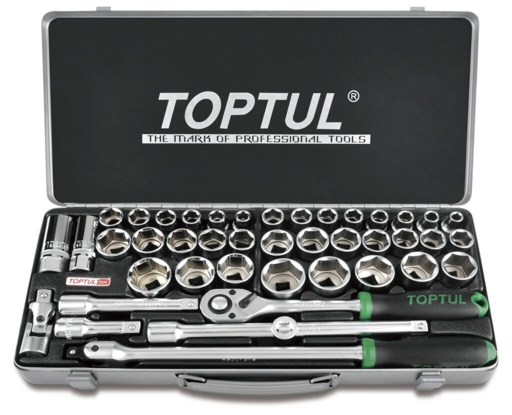 TOPTUL - 43 Piece 1/2" DR Socket Set