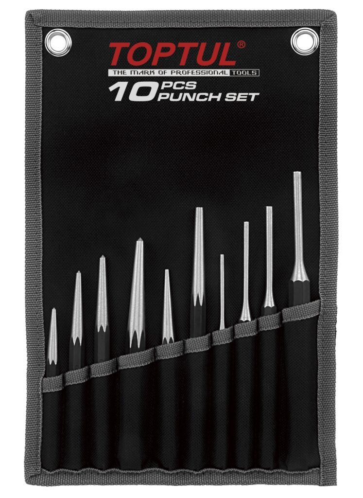 TOPTUL - 10 PIECE PUNCH SET