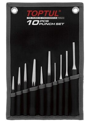 TOPTUL - 10 PIECE PUNCH SET