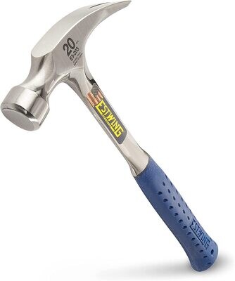 ESTWING - 20oz Rip Vinyl Grip Hammer - Smooth Face (Shock Reduction)