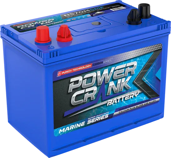 Power Crank - NS70MSMF MARINE SERIES, DEEP CYCLE STARTING BATTERY