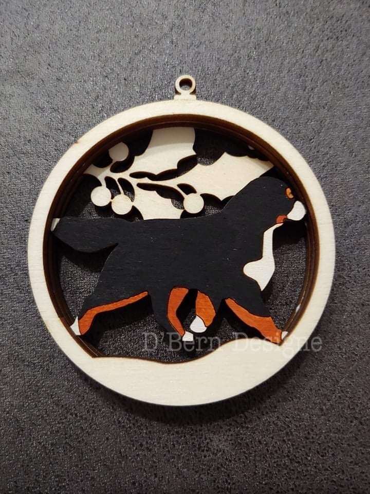 D&#39;Bern Designe Bernese 3D  wooden ornament                          
         7cm - 30cm