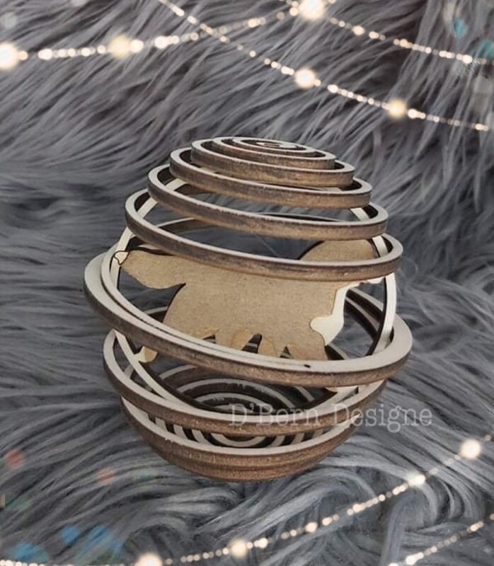 D&#39;Bern Designe Bernese 3D wooden ornament