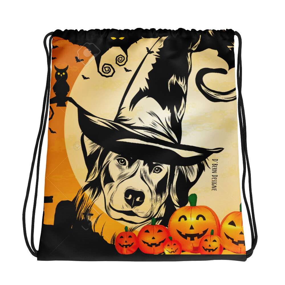 D&#39;Bern Howl-o-ween trick &amp; treats drawstring bag
