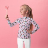 D` Bern Designe Kids Rash Guard Pink