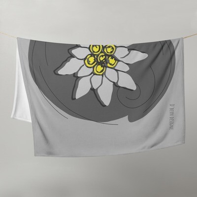 D`Bern Designe Throw Blanket Edelweiss