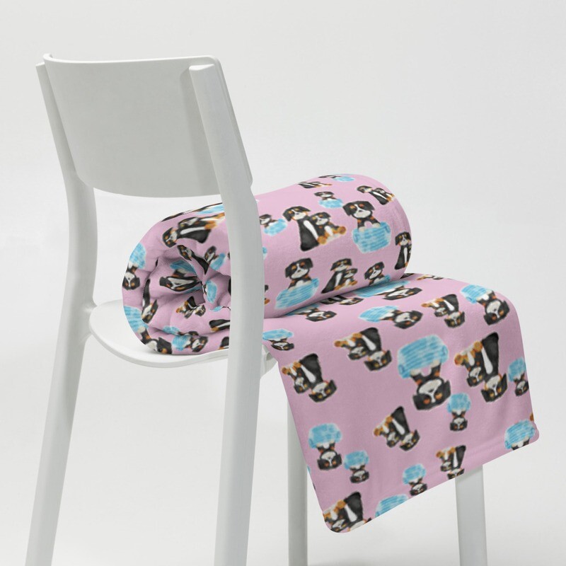 D`Bern Designe Throw Blanket Kids Pink