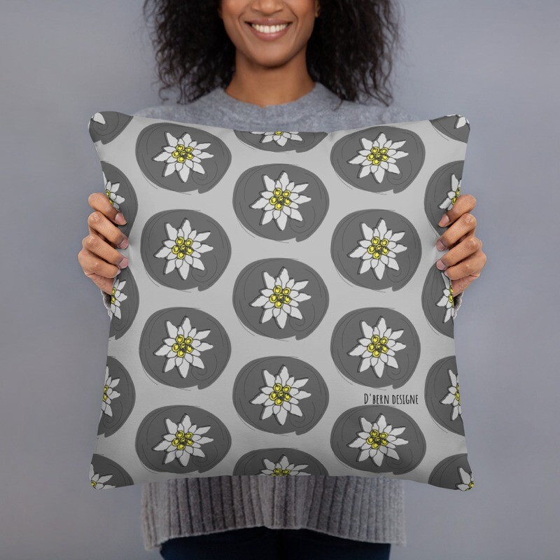 D`Bern Designe  Pillow Edelweiss / 3 sizes -3 designes