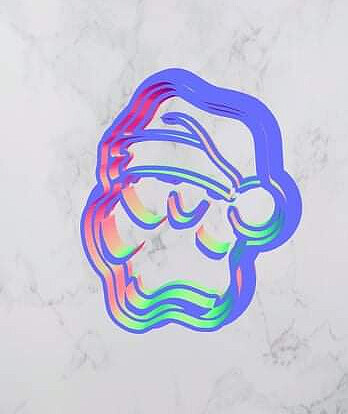 D`Bern Designe  Cookie Cutter Bernese Santa paw