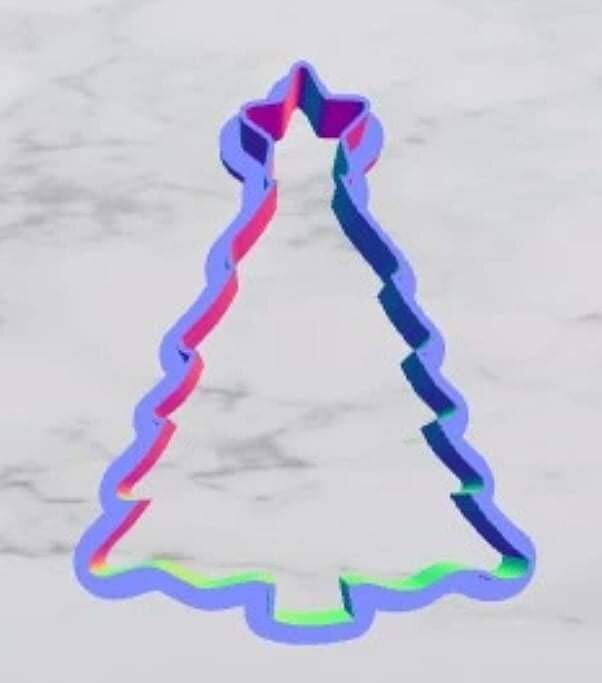 D`Bern Designe  Cookie Cutter Christmas tree 2 outline