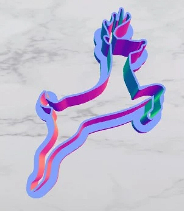 D`Bern Designe  Cookie Cutter Xmas deer outline