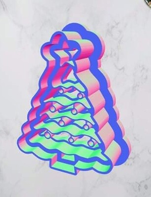 D`Bern Designe  Cookie Cutter Xmas lights tree