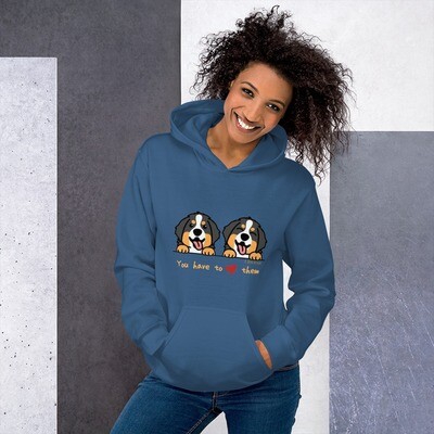 D`Bern Designe Unisex Hoodie Puppies / in 12 colours