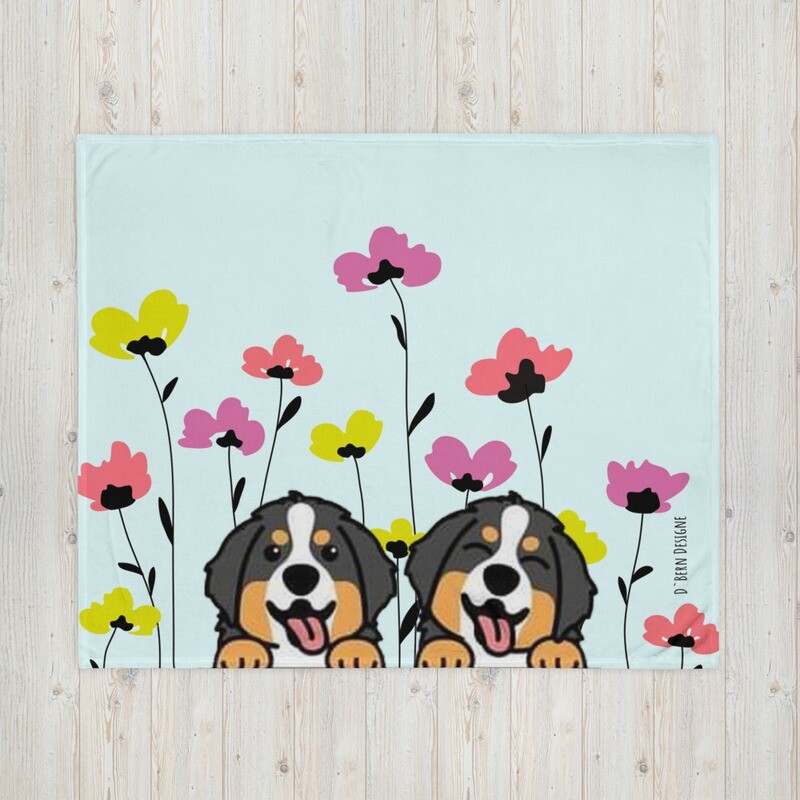 D`Bern Designe Throw Blanket Puppy