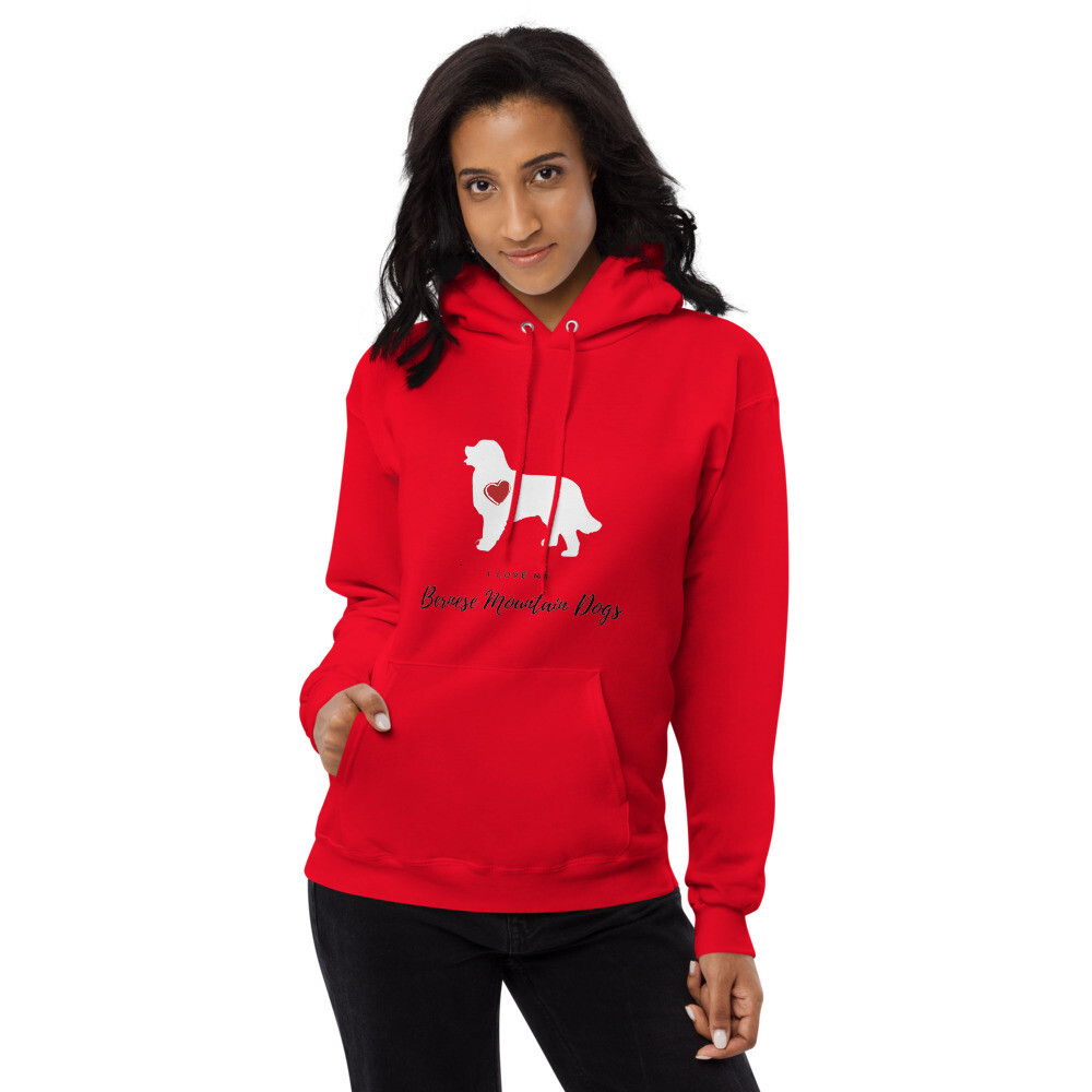 D`Bern Designe Unisex fleece hoodie/ in 6 colours, Color: Athletic Red, Size: S