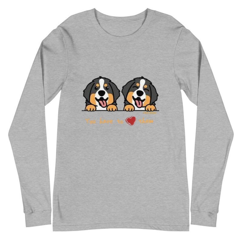D`Bern DesigneUnisex Long Sleeve Tee Puppy/ in 12 colours