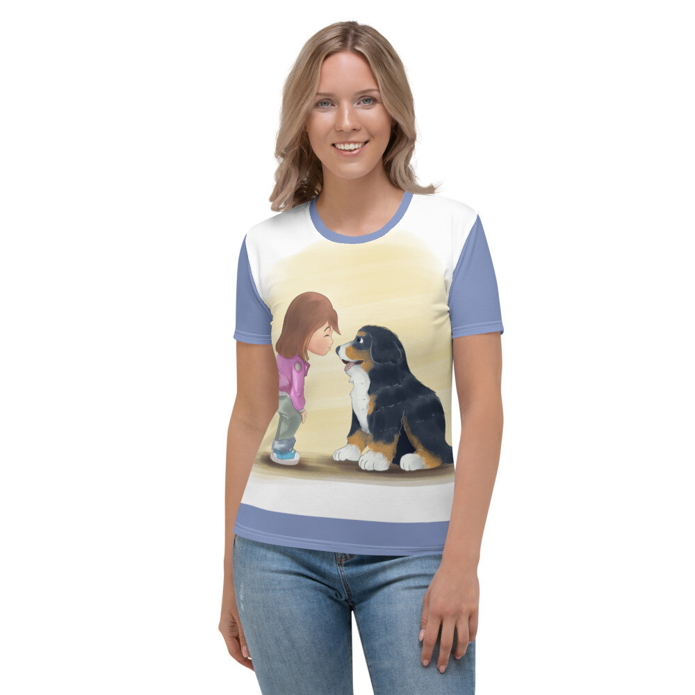 D&#39;Bern Designe The girl &amp; Puppy blue, Size: XS