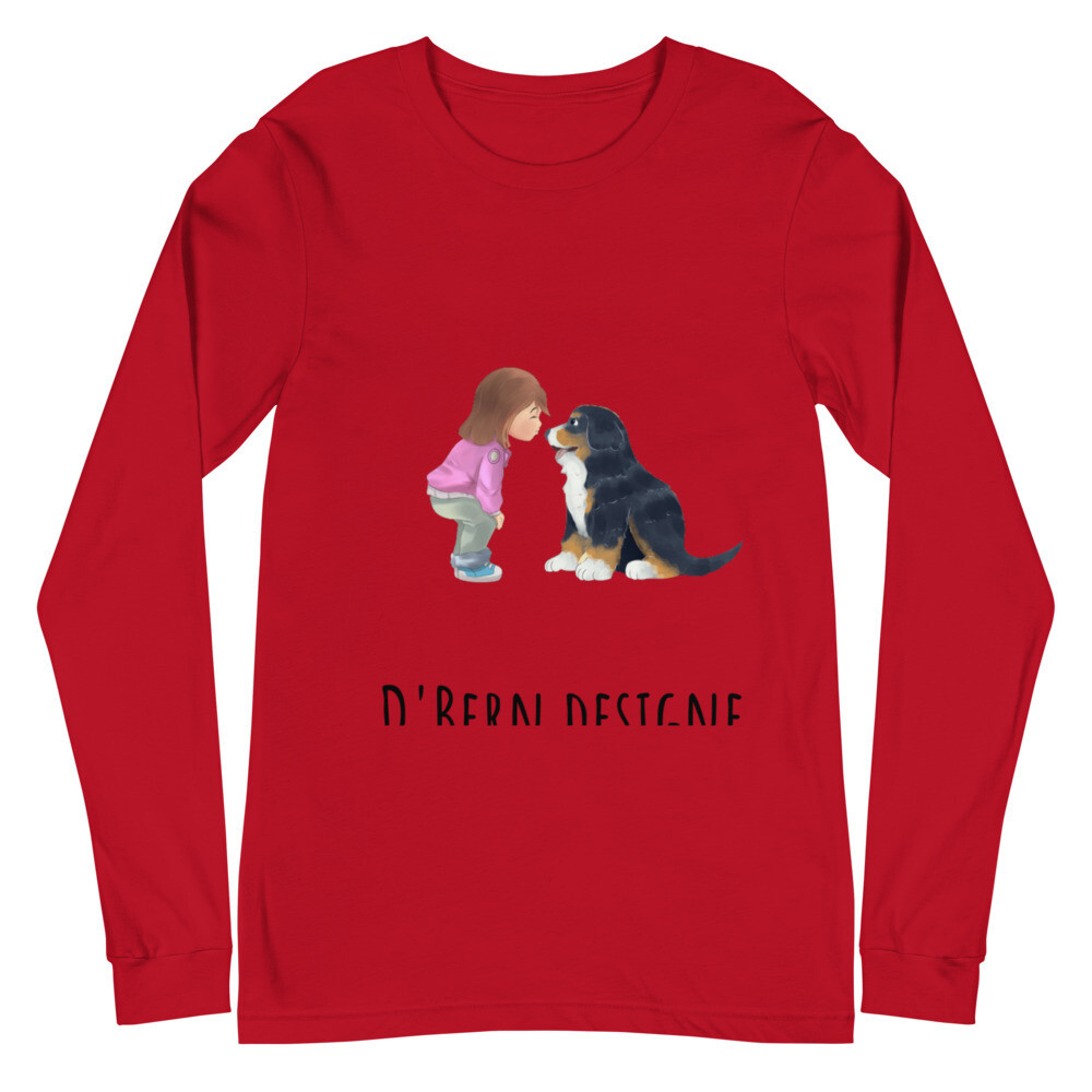 D&#39;Bern Designe Unisex Long Sleeve Tee/ 8 colours, Color: Red, Size: XS