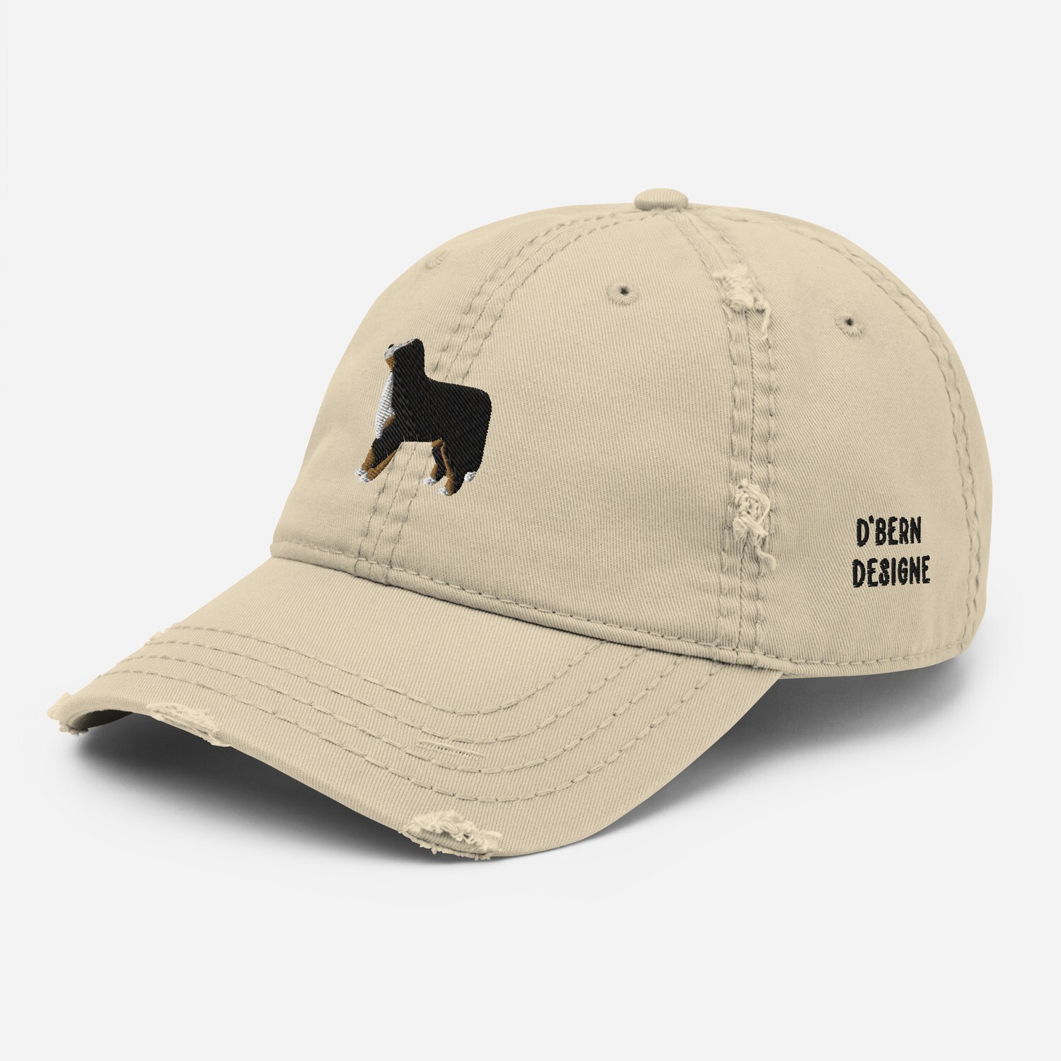 D&#39;Bern Designe Distressed Dad Bernese 1 Hat/4 colours