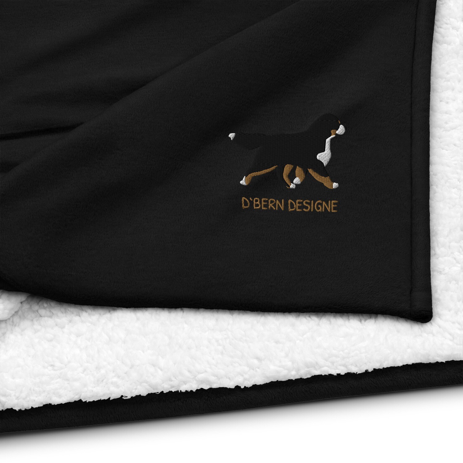 D`Bern Designe  sherpa blanket 1 / in 3 colours, Color: Black