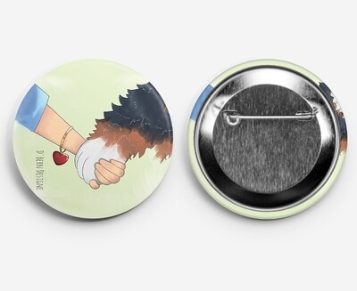 D&#39;Bern Designe Button Pin &quot;True Love &quot;