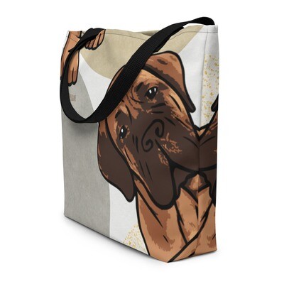 D`Bern Designe Bullmastiff Tote Bag Large with pocket