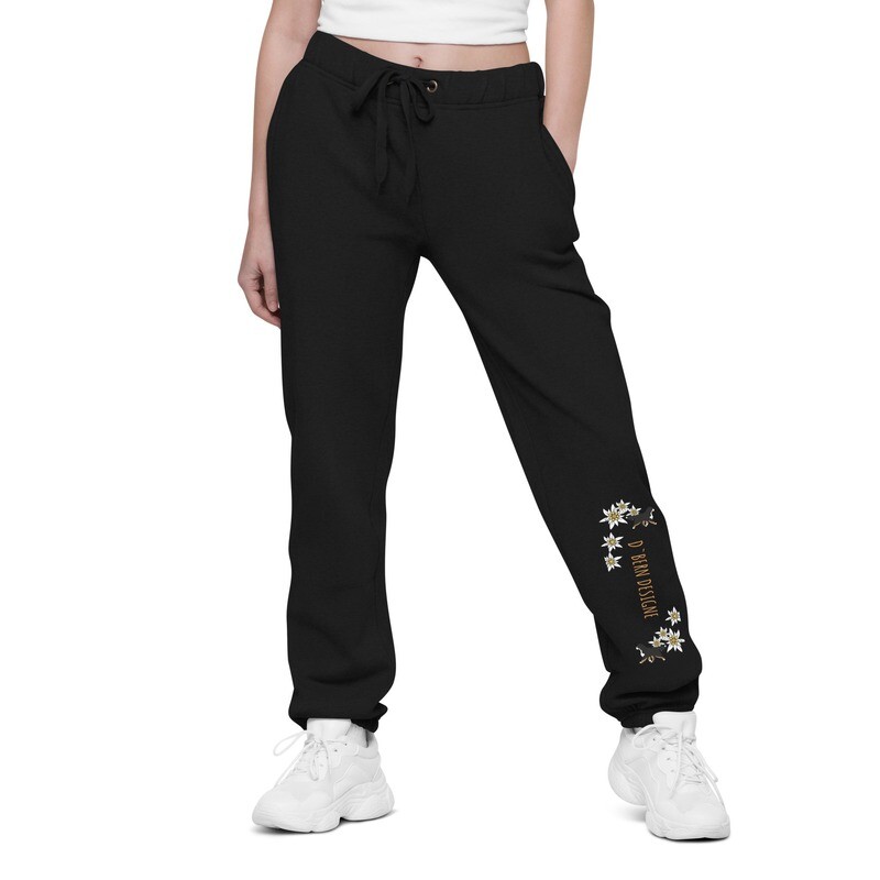 D`Bern Designe Unisex loose fit joggers Black &amp; Navy