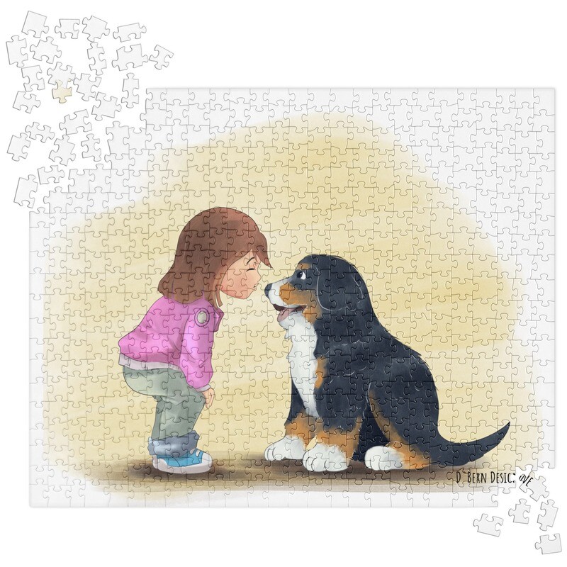 D&#39;Bern Designe puzzle Puppy love /  2 sizes