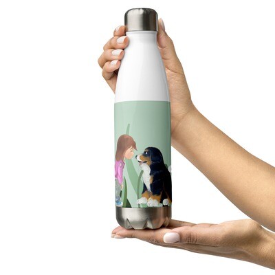 D`Bern Designe  Steel Water Bottle PuppyB