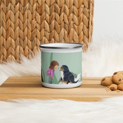 D`Bern Designe Enamel Mug PuppyB