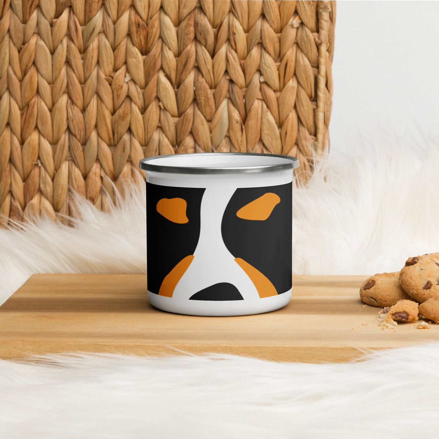 D`Bern Designe Enamel Mug BlackB2