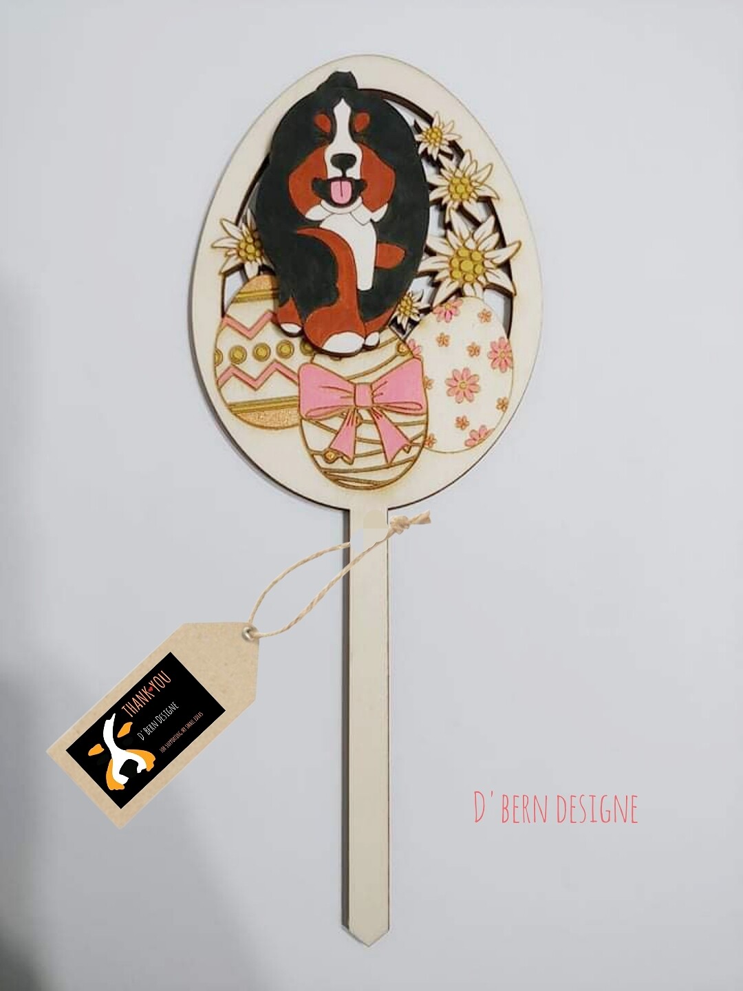 D&#39;Bern Designe Easter Bern Egg on stick 1