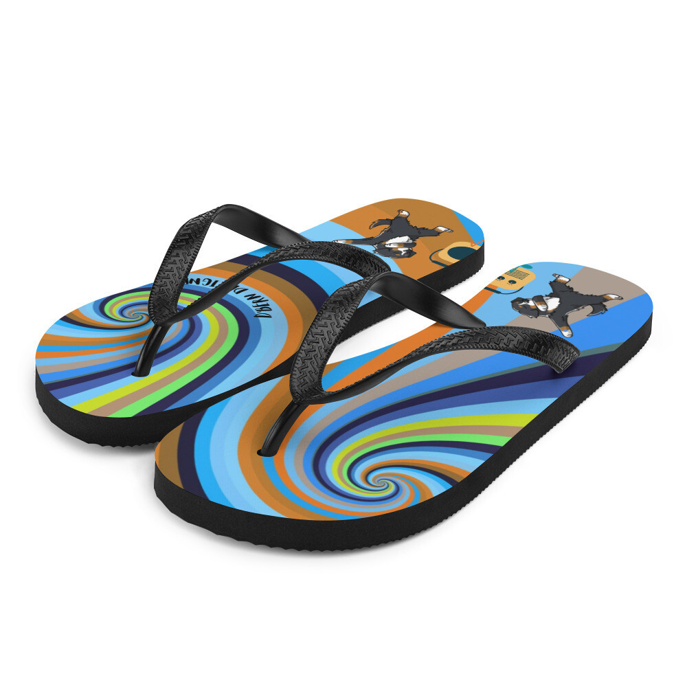 D&#39;Bern Designe Flip-Flops dancing Bernese, Size: S