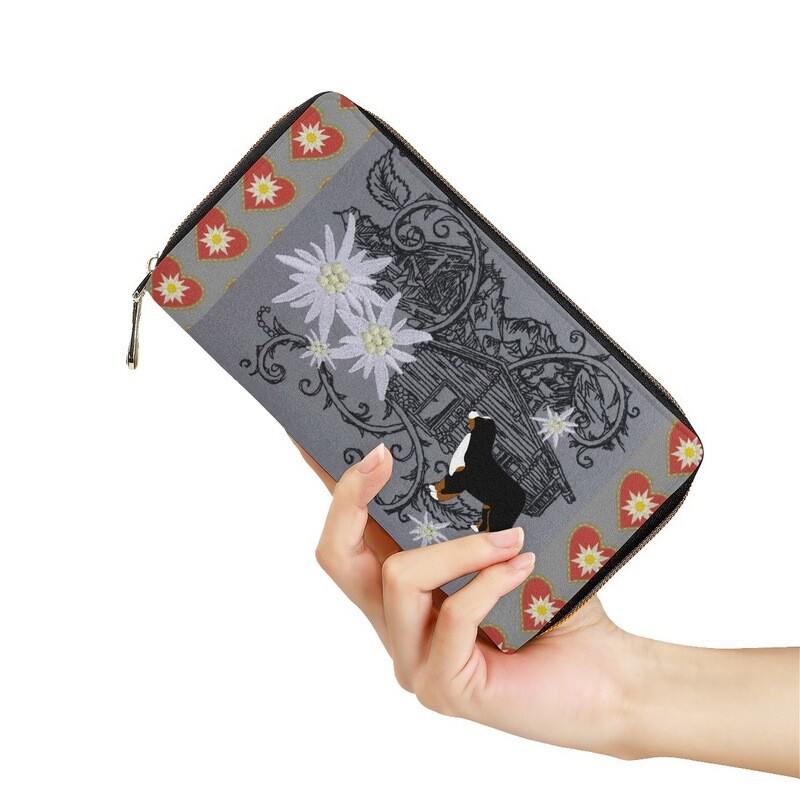 D`Bern Designe Leather Zip Wallet Swiss Bernese