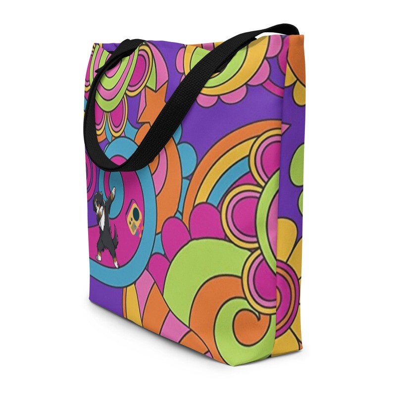 D&#39;Bern Designe Dancing Bernese1 Tote Bag L