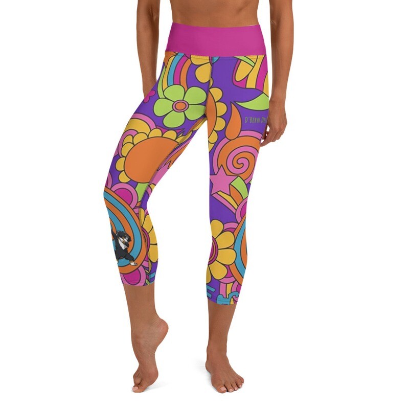 D&#39;Bern Designe Dancing Bernese Yoga Capri Leggings